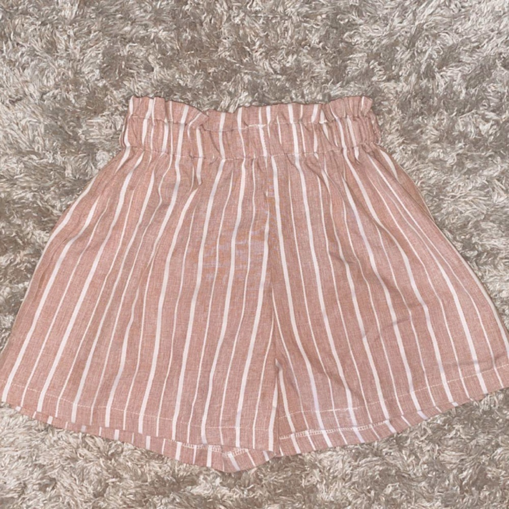 Striped Elastic Waist Shorts
